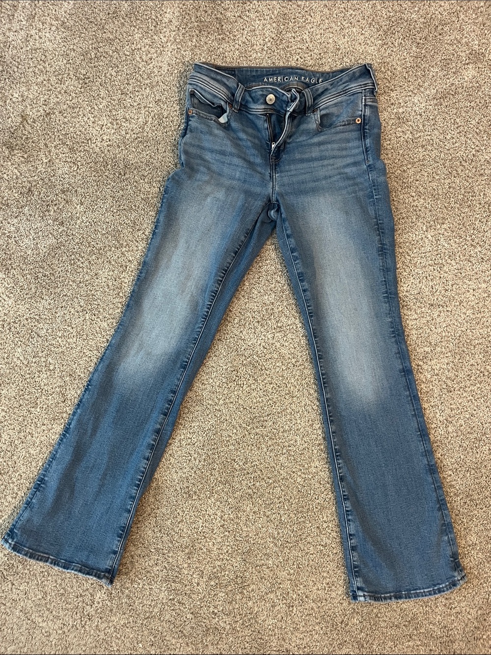 American Eagle Outfitters Next Level Stretch Kickboot Jeans - Medium Wash 4Short